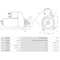 Käynnistysmoottori Volvo Penta AQD2B-1