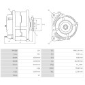 Laturi Ford Cargo 5AA/254cid, 4.2L-5